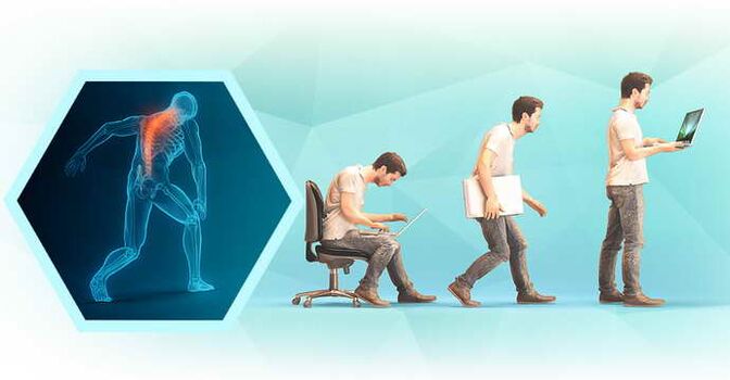 лоша поза при работа с компютър и гръдна остеохондроза